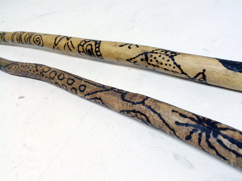 baston rustico pin_a concha piel madera alt 105-115 1u